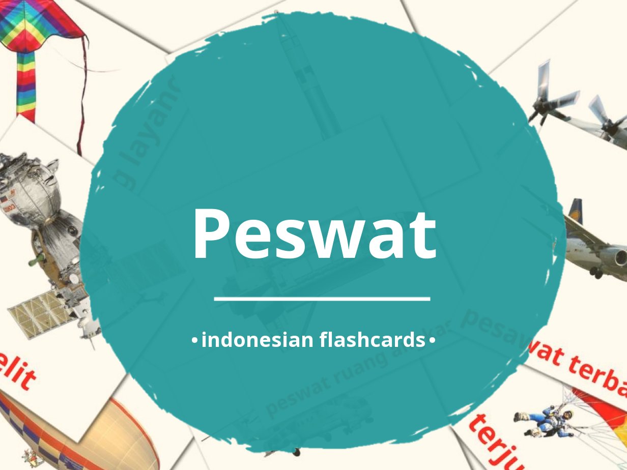 14 FREE Aircraft Flashcards in 4 PDF formats | Indonesian Pictures