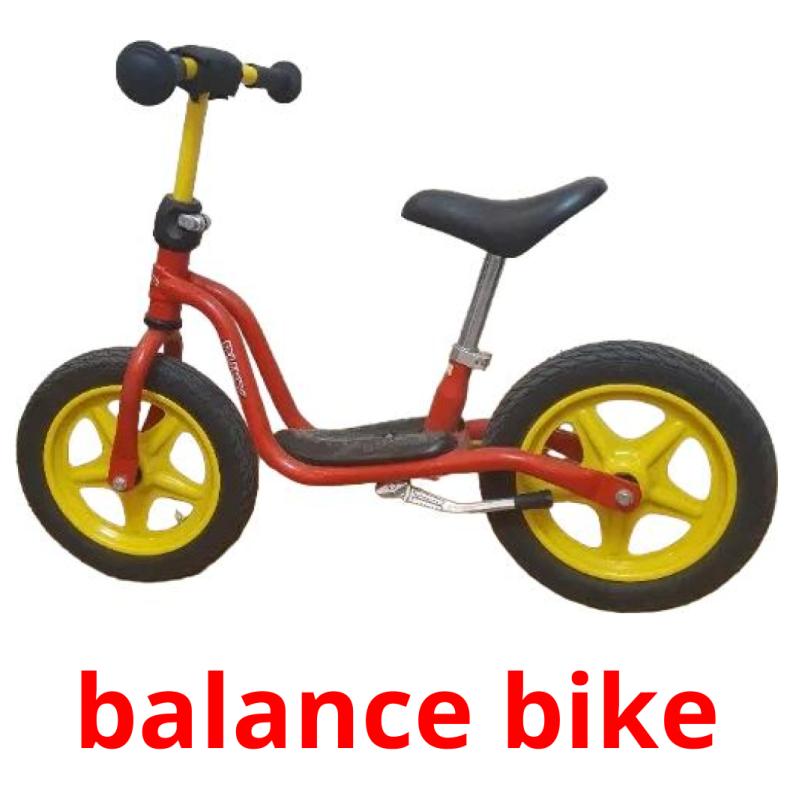 balance bike picture flashcards