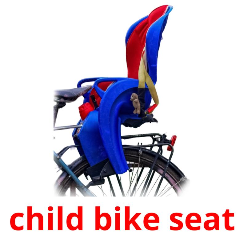 child bike seat picture flashcards