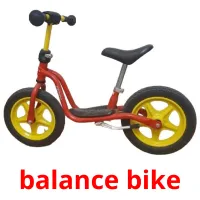 balance bike flashcards illustrate