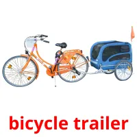 bicycle trailer flashcards illustrate