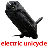 electric unicycle flashcards illustrate