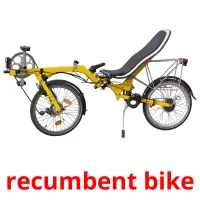 recumbent bike flashcards illustrate