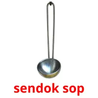 sendok sop Tarjetas didacticas