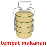 tempat makanan Tarjetas didacticas