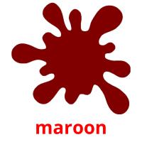 maroon picture flashcards