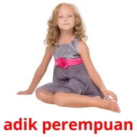 adik perempuan Bildkarteikarten