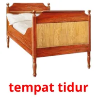 tempat tidur Tarjetas didacticas