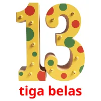 tiga belas Tarjetas didacticas