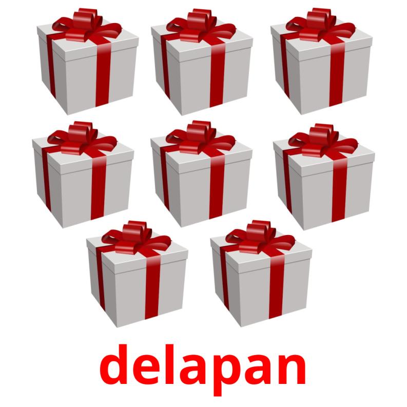 delapan picture flashcards