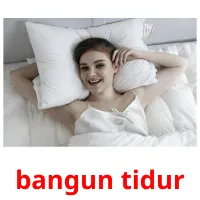 bangun tidur flashcards illustrate