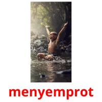 menyemprot flashcards illustrate