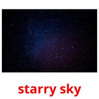 starry sky picture flashcards