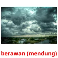 berawan (mendung) cartes flash