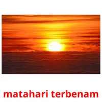 matahari terbenam cartes flash