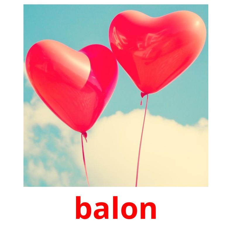 balon picture flashcards