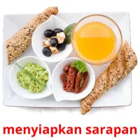 menyiapkan sarapan ansichtkaarten