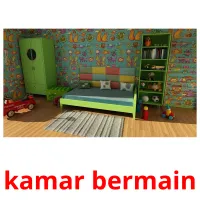 kamar bermain flashcards illustrate