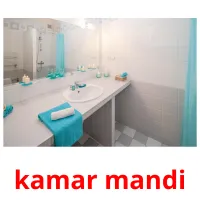 kamar mandi flashcards illustrate