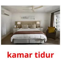 kamar tidur flashcards illustrate