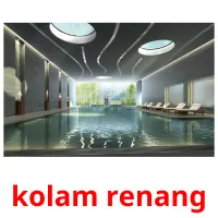 kolam renang flashcards illustrate