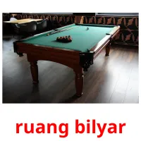 ruang bilyar flashcards illustrate