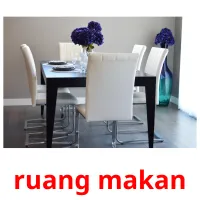 ruang makan flashcards illustrate