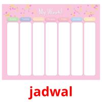 jadwal picture flashcards