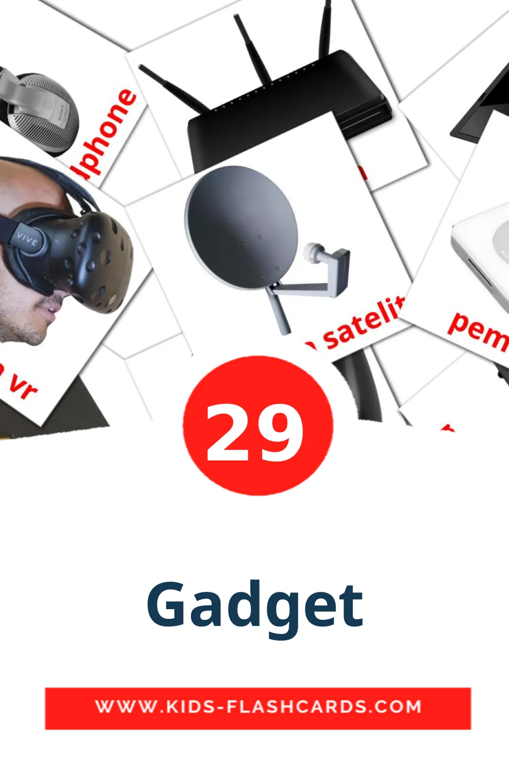 Gadget на индонезийском для Детского Сада (29 карточек)