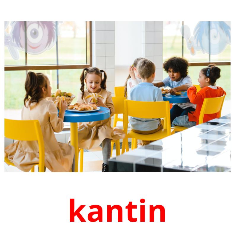kantin picture flashcards