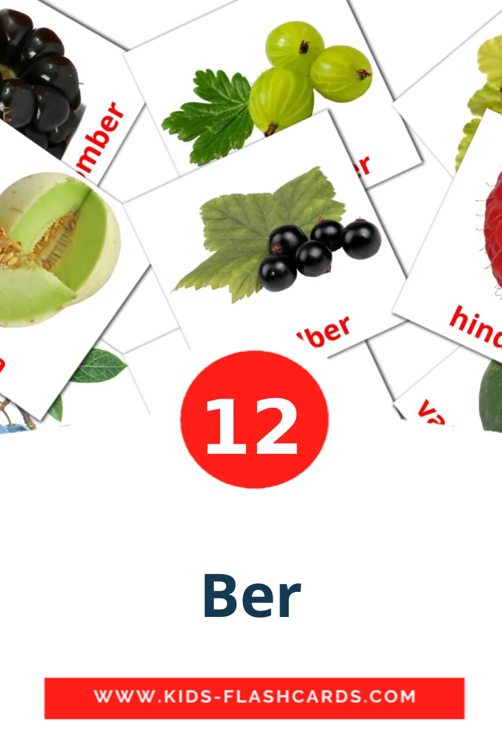 12 billedkort for børn med Ber til børnehaveklassen på islandsk