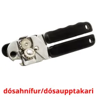 dósahnífur/dósaupptakari billedkort for børn med billeder