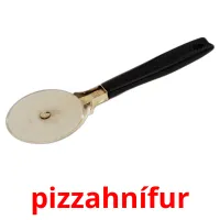 pizzahnífur billedkort for børn med billeder