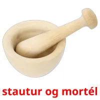 stautur og mortél billedkort for børn med billeder