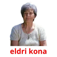 eldri kona cartões com imagens