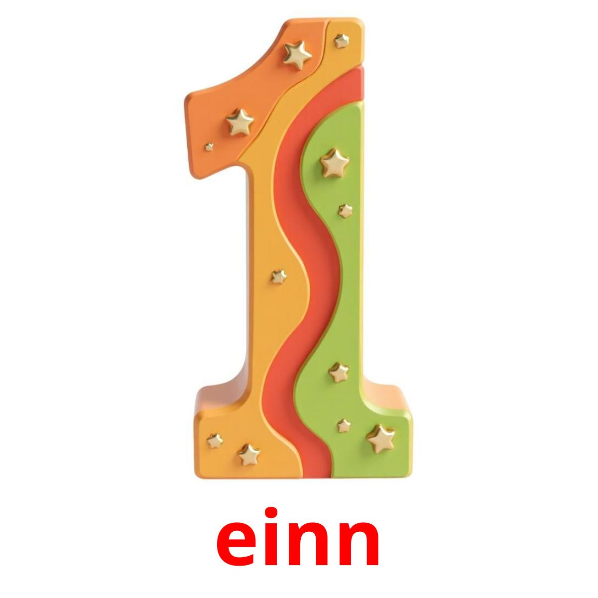einn einn billedkort for børn med billeder