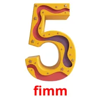 fimm billedkort for børn med billeder
