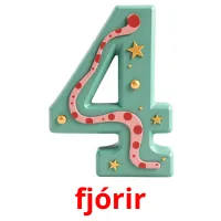 fjórir billedkort for børn med billeder