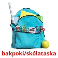 bakpoki/skólataska kuvakortit