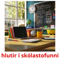hlutir í skólastofunni kuvakortit