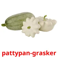 pattypan-grasker billedkort for børn med billeder