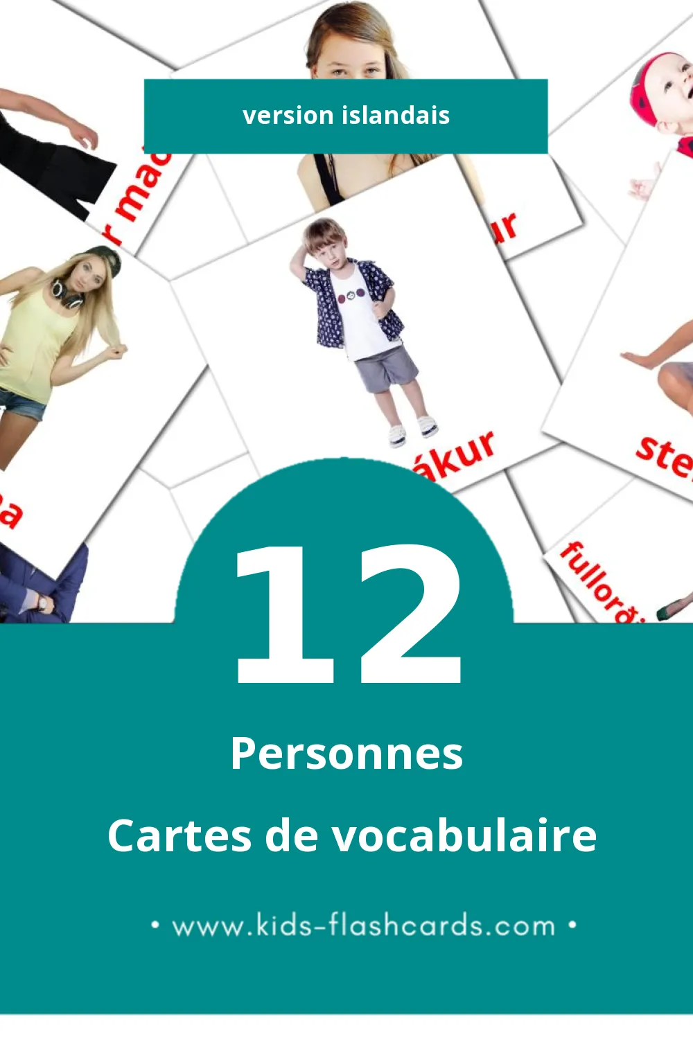 Cartes de vocabulaire Visuelles Fólk pour les Tout-Petits (12 Cartes en Islandais) Cartes de vocabulaire Visuelles Fólk pour les Tout-Petits (12 Cartes en Islandais)