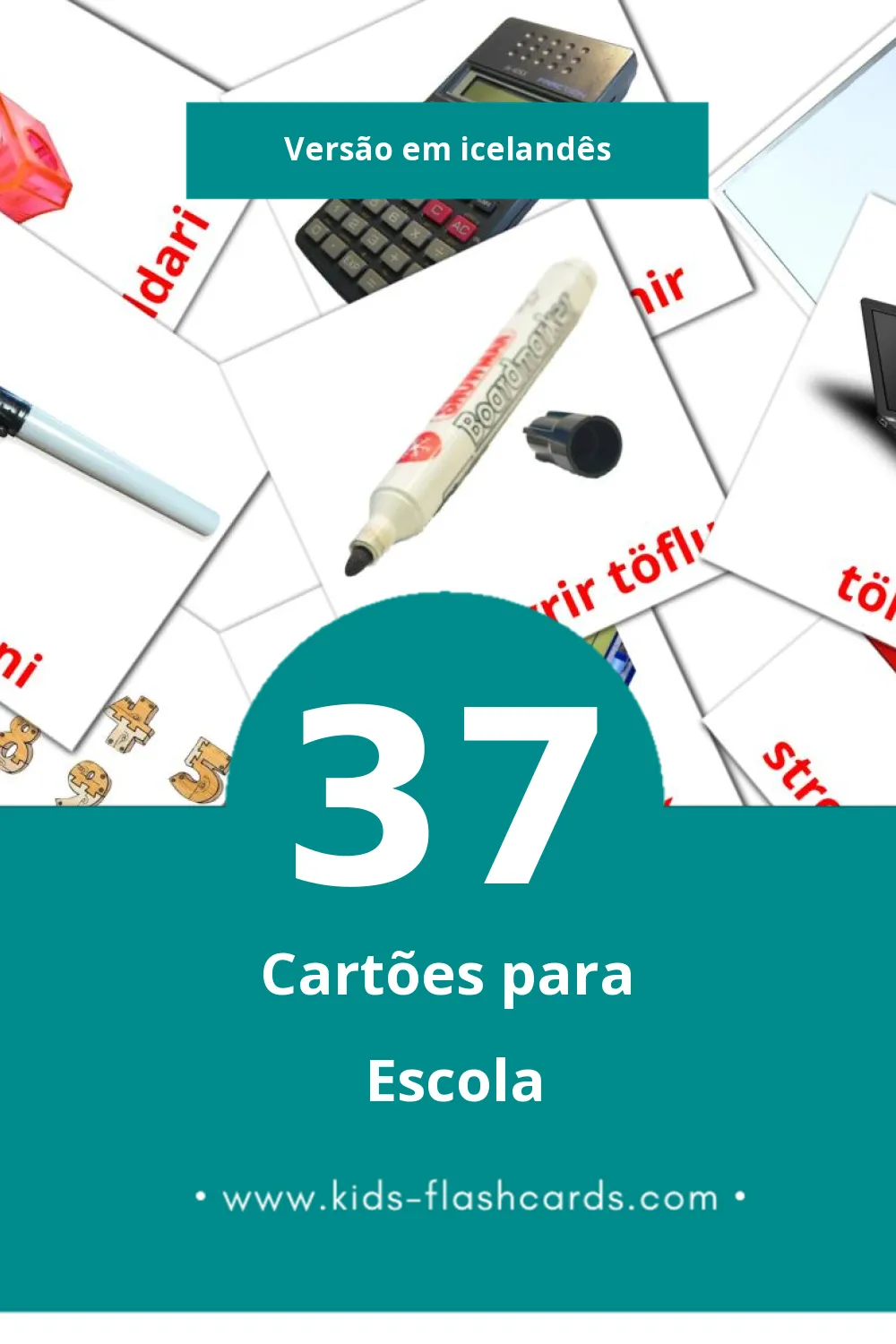 Flashcards de Skóli Visuais para Toddlers (37 cartões em Icelandês) Flashcards de Skóli Visuais para Toddlers (37 cartões em Icelandês)