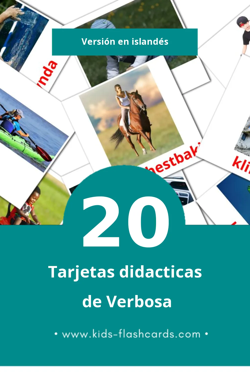 Tarjetas visuales de Sagnorð para niños pequeños (20 tarjetas en Islandés) Tarjetas visuales de Sagnorð para niños pequeños (20 tarjetas en Islandés)