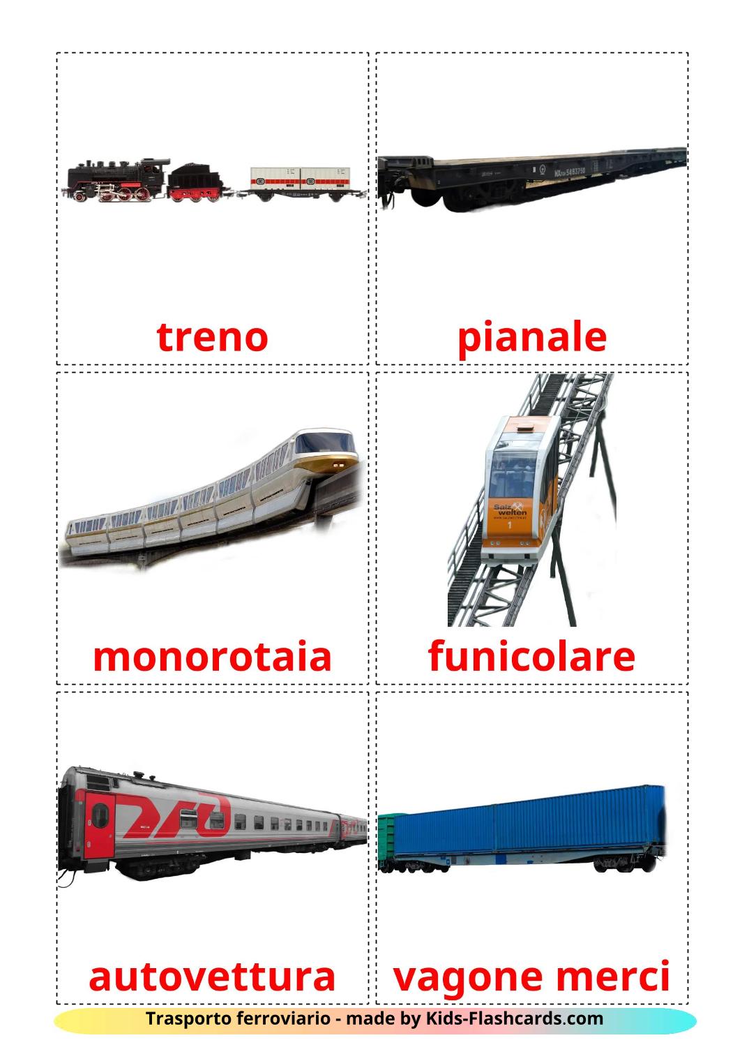 Transporte ferroviario - 19 gratis printbare italianoe kaarten