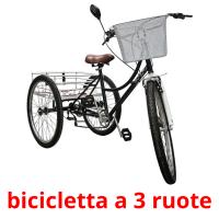 bicicletta a 3 ruote flashcards illustrate