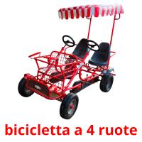 bicicletta a 4 ruote picture flashcards