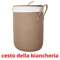 cesto della biancheria flashcards illustrate