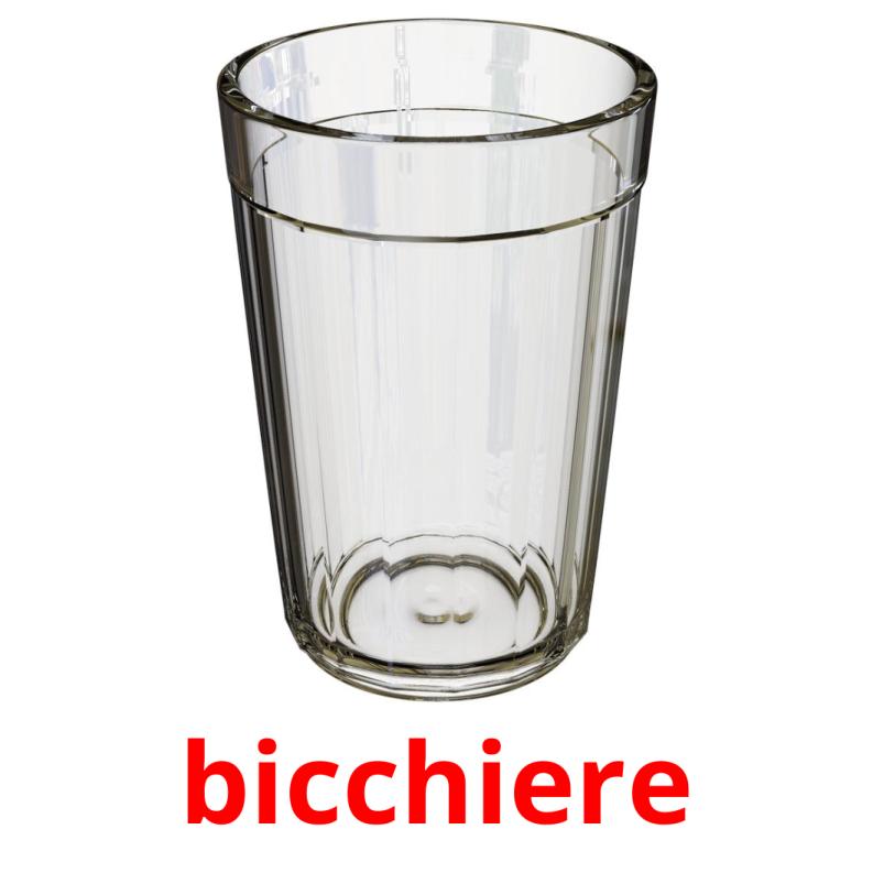 bicchiere picture flashcards