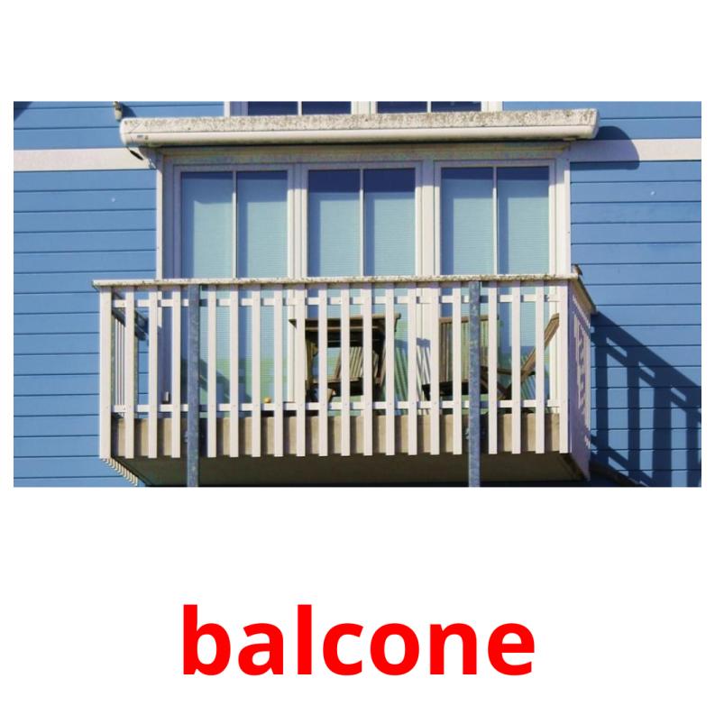 balcone picture flashcards